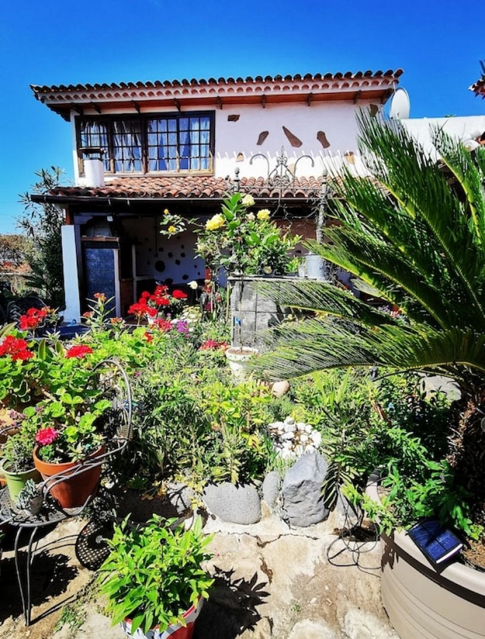 Patio mit Essgruppe und Sofa